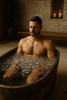 “Sporter neemt ijsbad in wellness‑omgeving voor herstel en ontspanning”