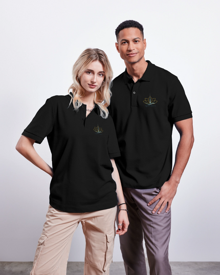 SpaVibes Organic Polo Shirt - zwart