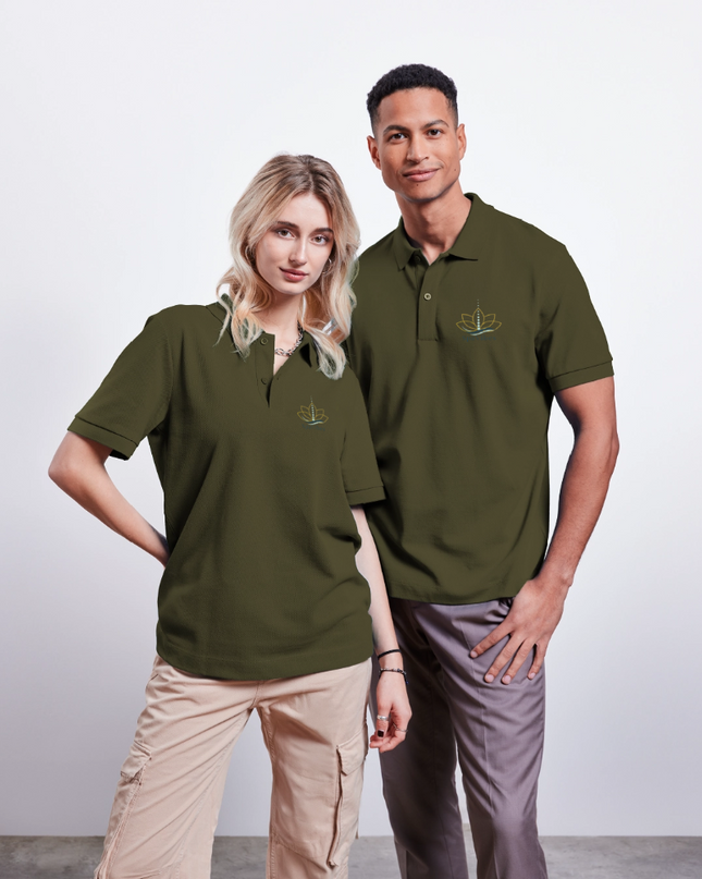 SpaVibes Organic Polo Shirt - kaki