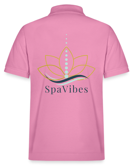 SpaVibes Organic Polo Shirt - bubbelroze