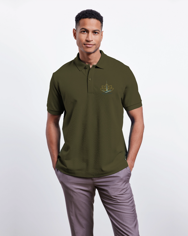 SpaVibes Organic Polo Shirt - kaki