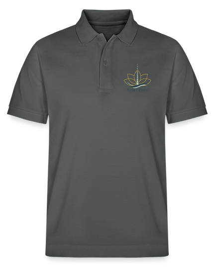 SpaVibes Organic Polo Shirt - houtskool