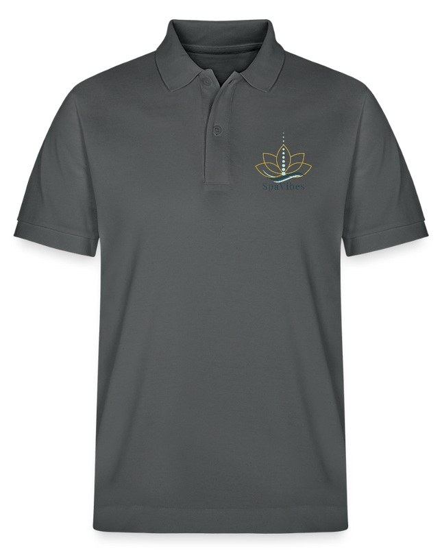 SpaVibes Organic Polo Shirt - houtskool