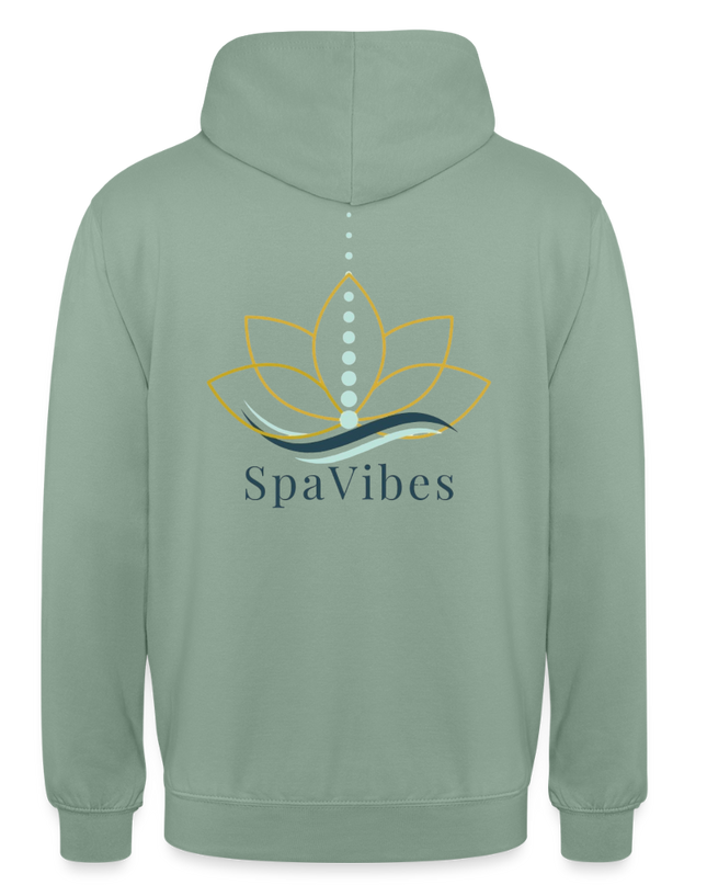 SpaVibes Unisex Hoodie - grijsgroen