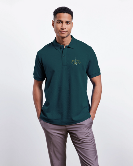 SpaVibes Organic Polo Shirt - donker petrol