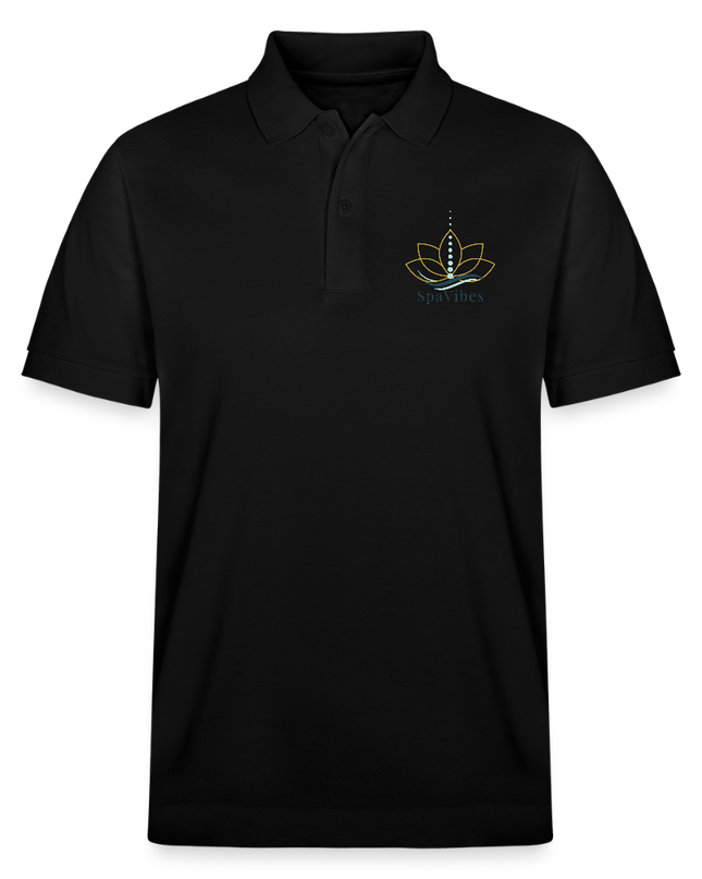 SpaVibes Organic Polo Shirt - zwart