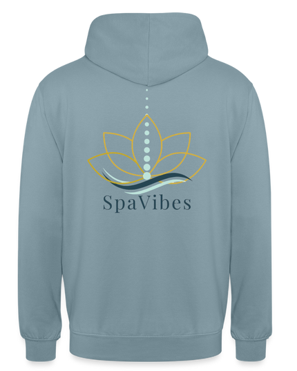 SpaVibes Unisex Hoodie - nevelblauw