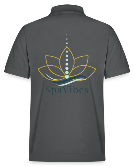 SpaVibes Organic Polo Shirt - houtskool