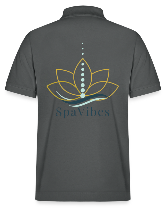 SpaVibes Organic Polo Shirt - houtskool