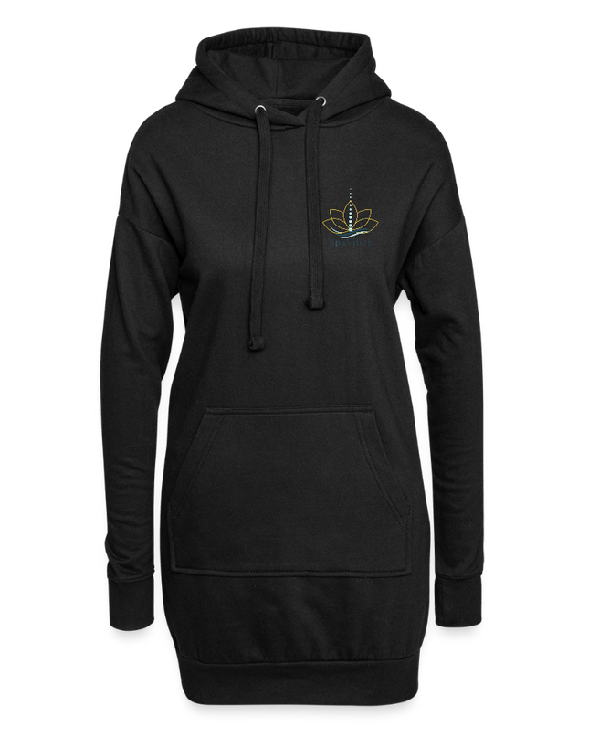 SpaVibes Hoodie Dress - zwart