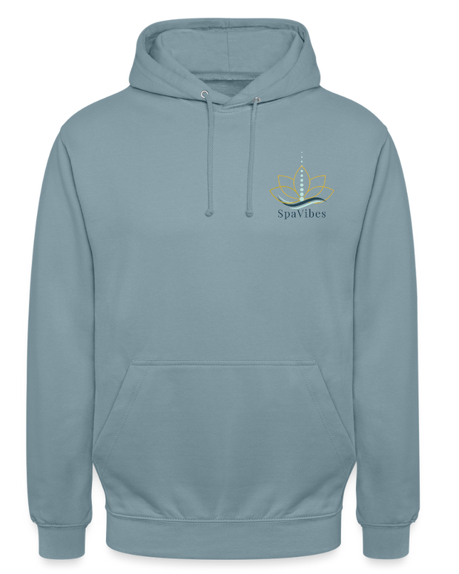 SpaVibes Unisex Hoodie - nevelblauw