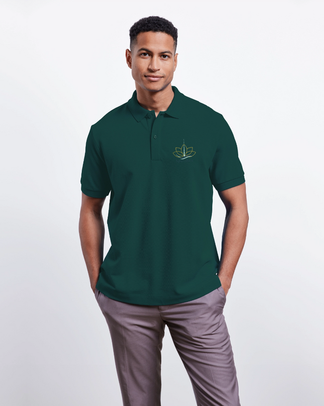 SpaVibes Organic Polo Shirt - geglazuurd groen