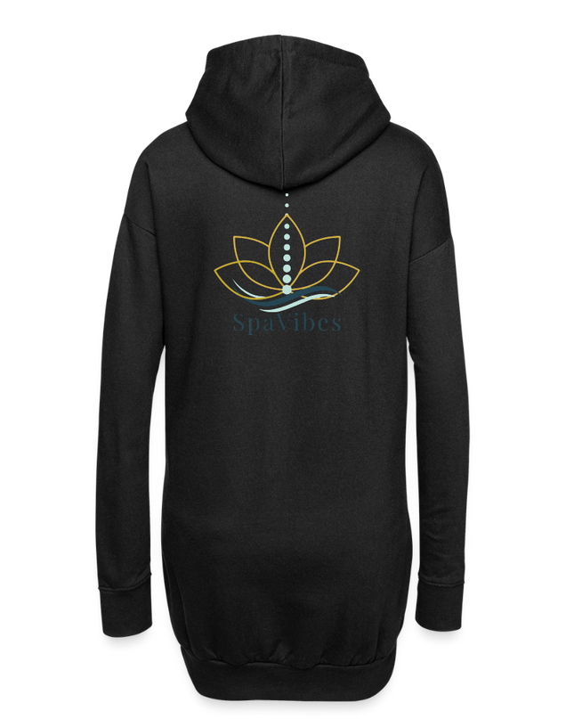 SpaVibes Hoodie Dress - zwart