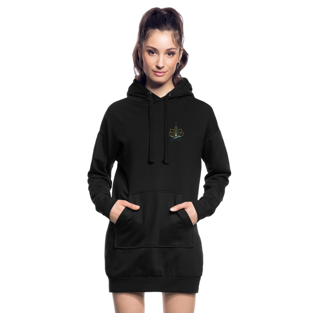 SpaVibes Hoodie Dress - zwart