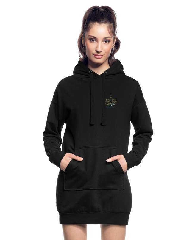 SpaVibes Hoodie Dress - zwart