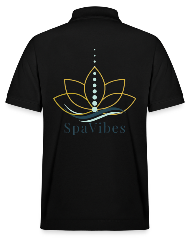 SpaVibes Organic Polo Shirt - zwart