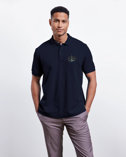 SpaVibes Organic Polo Shirt - navy