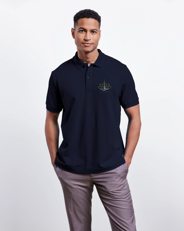 SpaVibes Organic Polo Shirt - navy