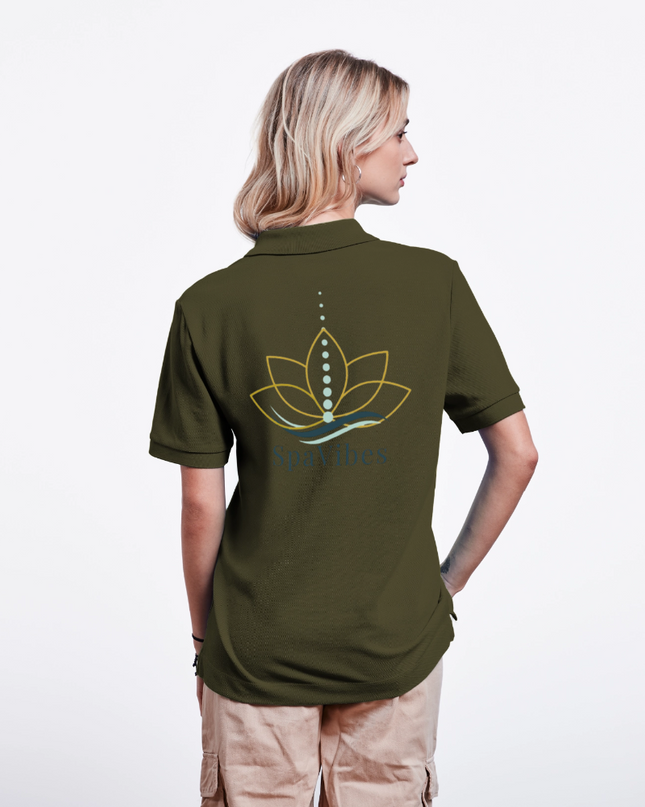 SpaVibes Organic Polo Shirt - kaki