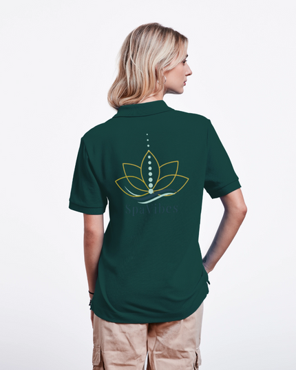 SpaVibes Organic Polo Shirt - geglazuurd groen