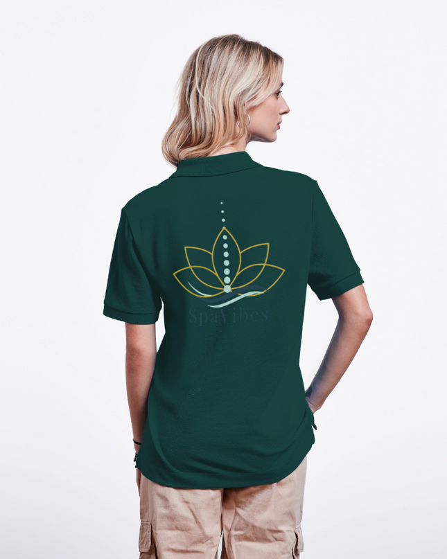 SpaVibes Organic Polo Shirt - geglazuurd groen