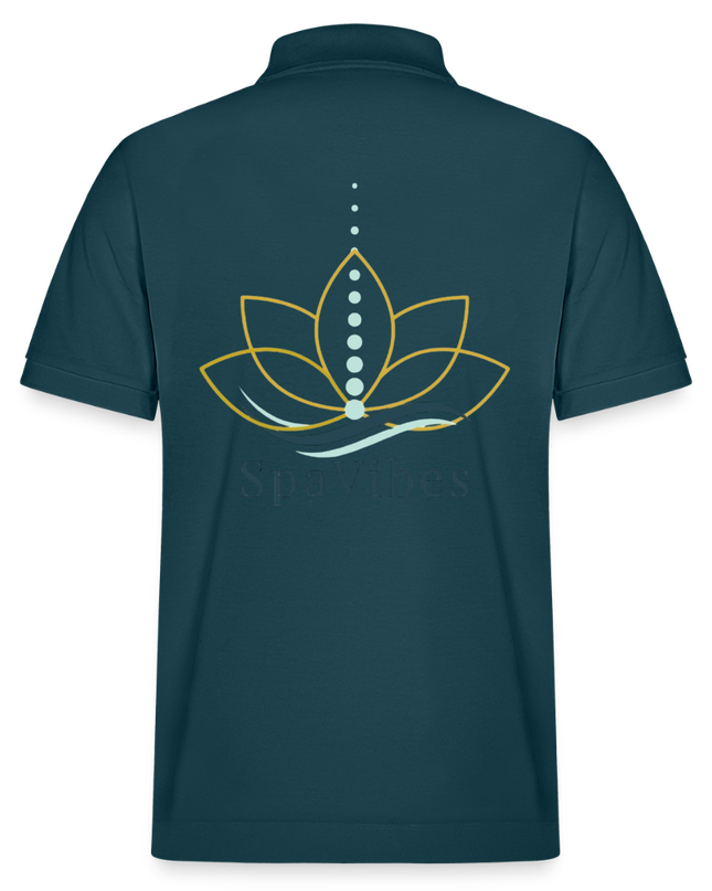 SpaVibes Organic Polo Shirt - donker petrol