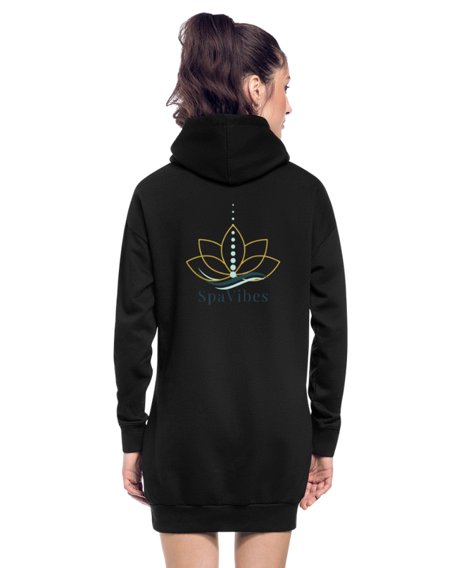 SpaVibes Hoodie Dress - zwart