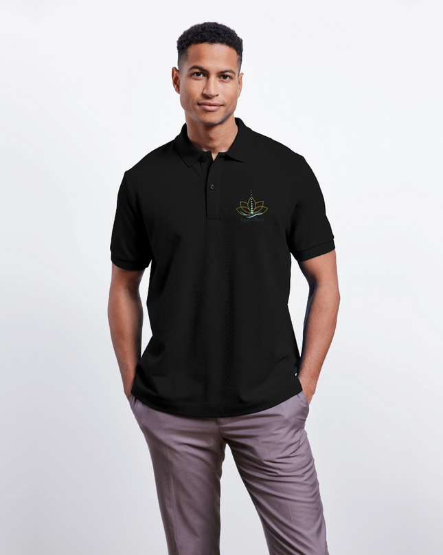 SpaVibes Organic Polo Shirt - zwart
