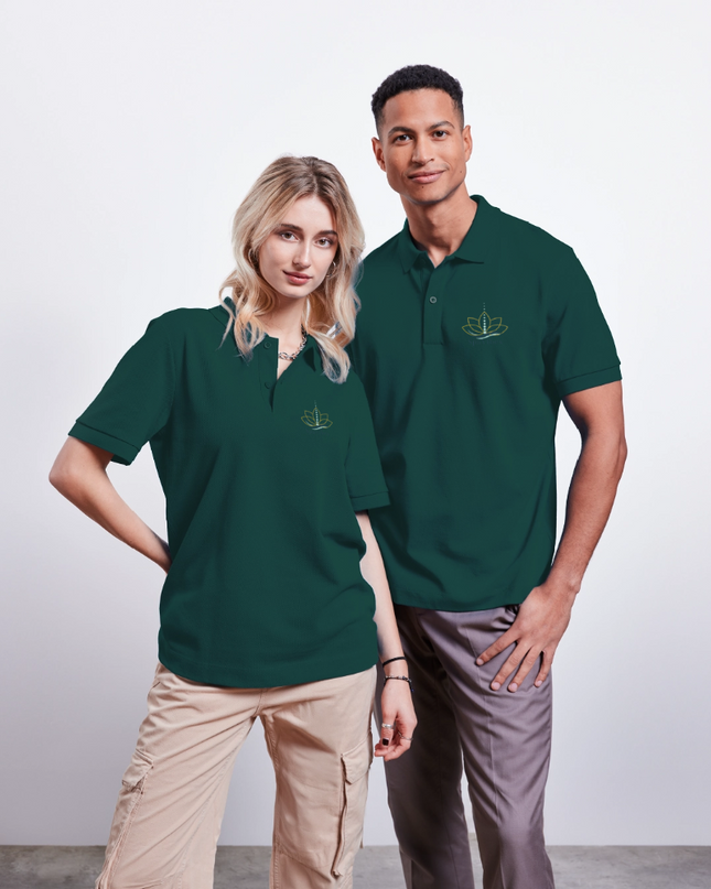 SpaVibes Organic Polo Shirt - geglazuurd groen