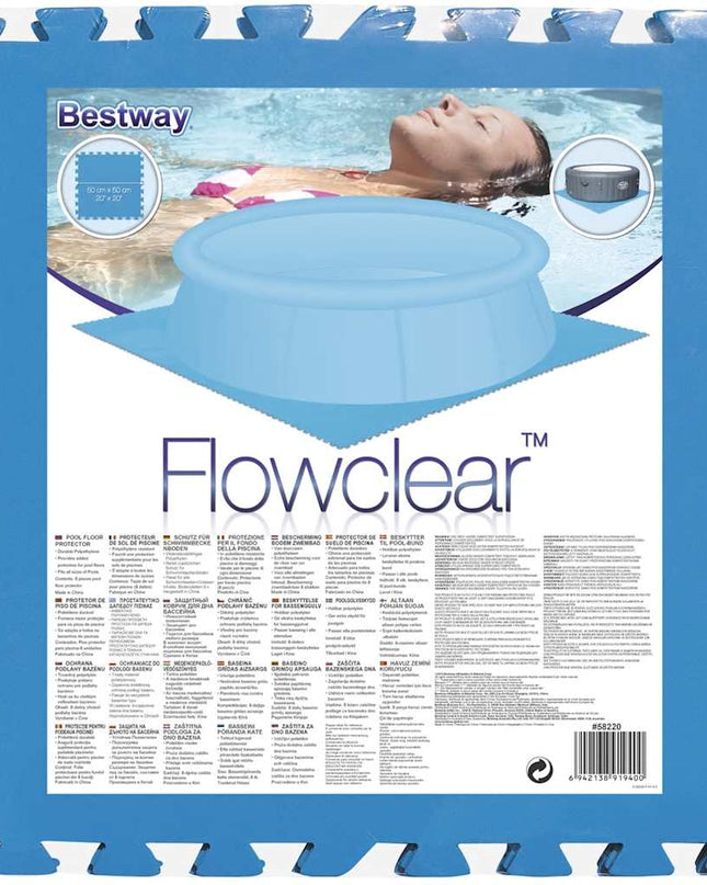 Bestway Zwembadbodembeschermers 8 St Blauw 58220