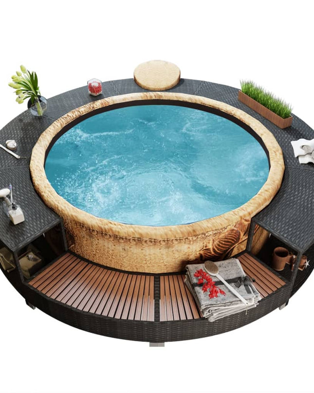 Hottub-Ombouw Poly Rattan