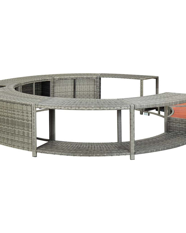 Hottub-Ombouw Poly Rattan