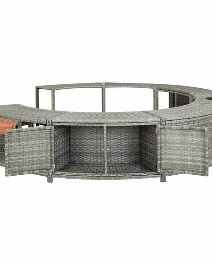 Hottub-Ombouw Poly Rattan