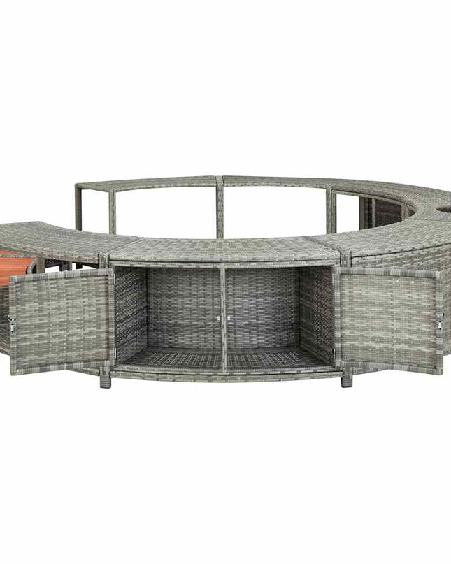 Hottub-Ombouw Poly Rattan