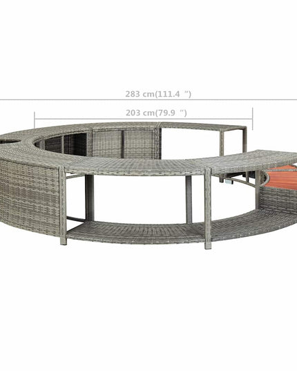 Hottub-Ombouw Poly Rattan