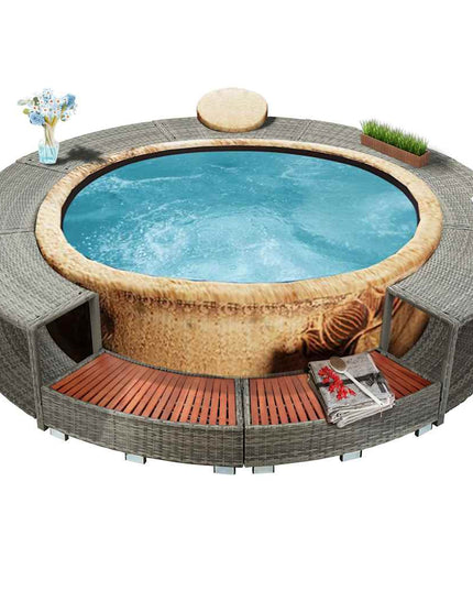 Hottub-Ombouw Poly Rattan