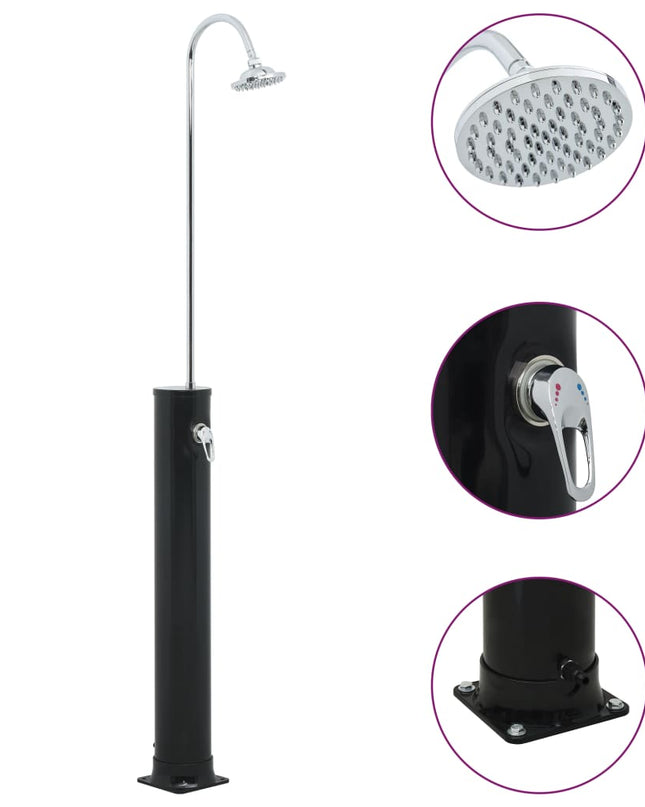 Solardouche 20 L 214 Cm Zwart