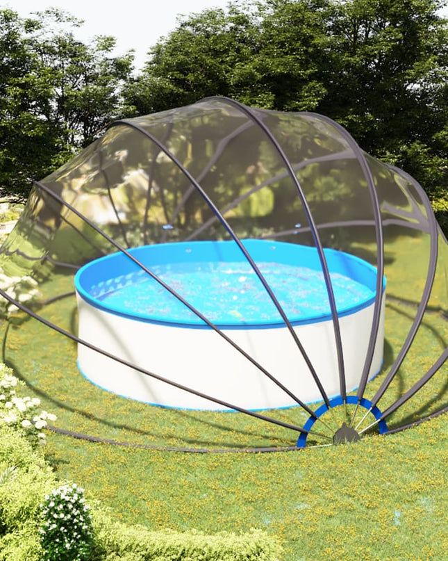 Zwembadoverkapping Rond Pvc