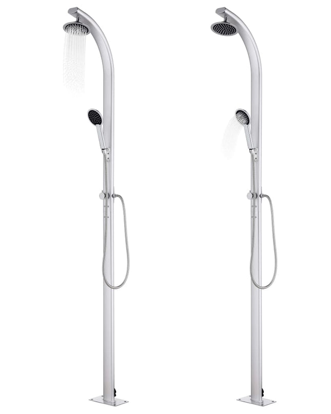 Buitendouche 215 Cm Aluminium Zwart