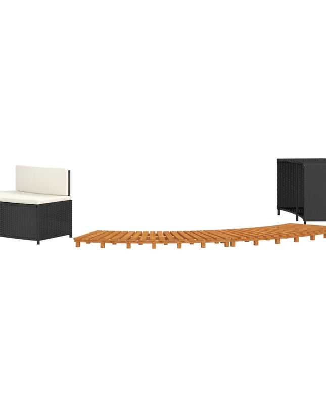 Hottub-Ombouw Poly Rattan En Massief Acaciahout