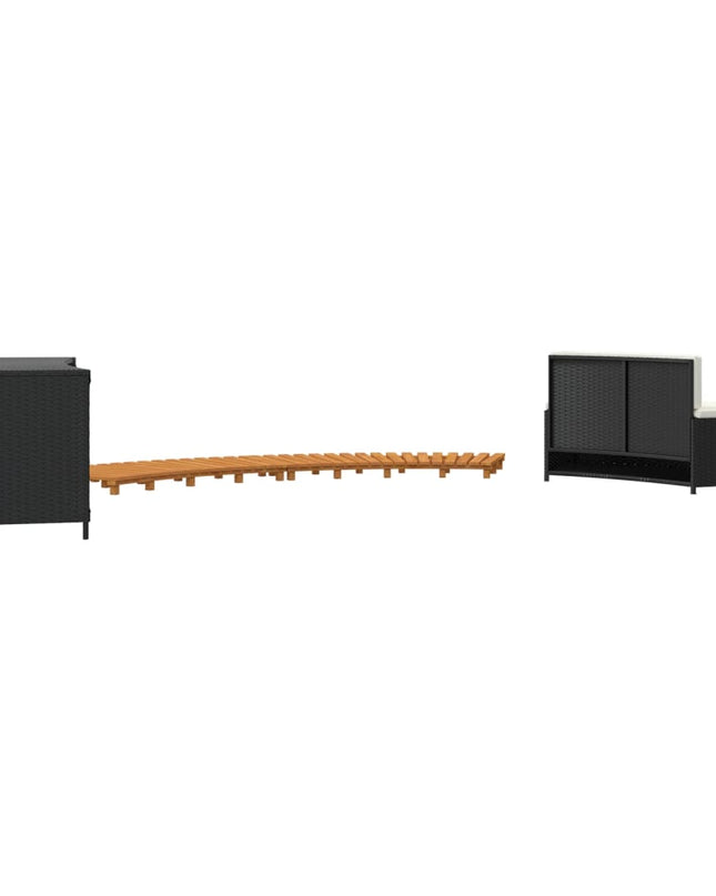 Hottub-Ombouw Poly Rattan En Massief Acaciahout