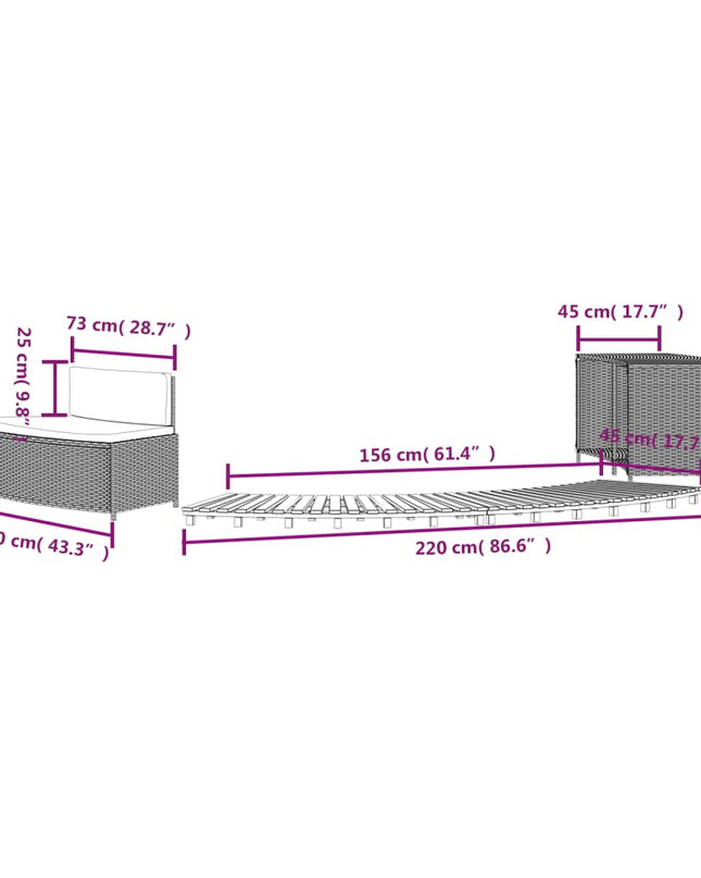 Hottub-Ombouw Poly Rattan En Massief Acaciahout