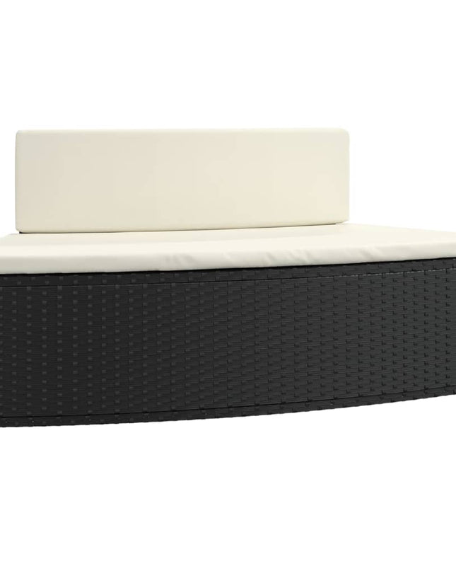Spa-Bankjes Met Kussens 2 St Poly Rattan