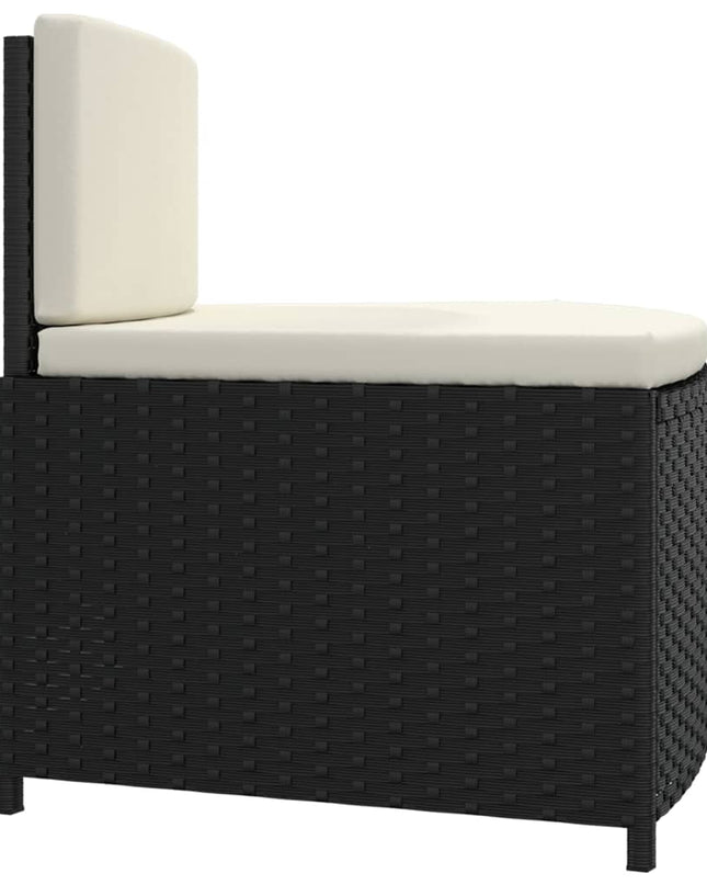 Spa-Bankjes Met Kussens 2 St Poly Rattan