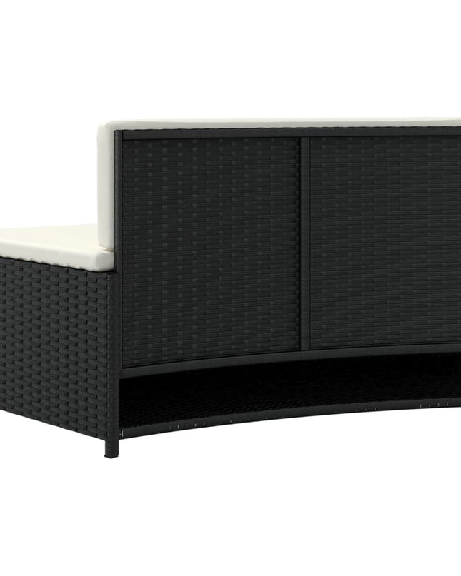 Spa-Bankjes Met Kussens 2 St Poly Rattan