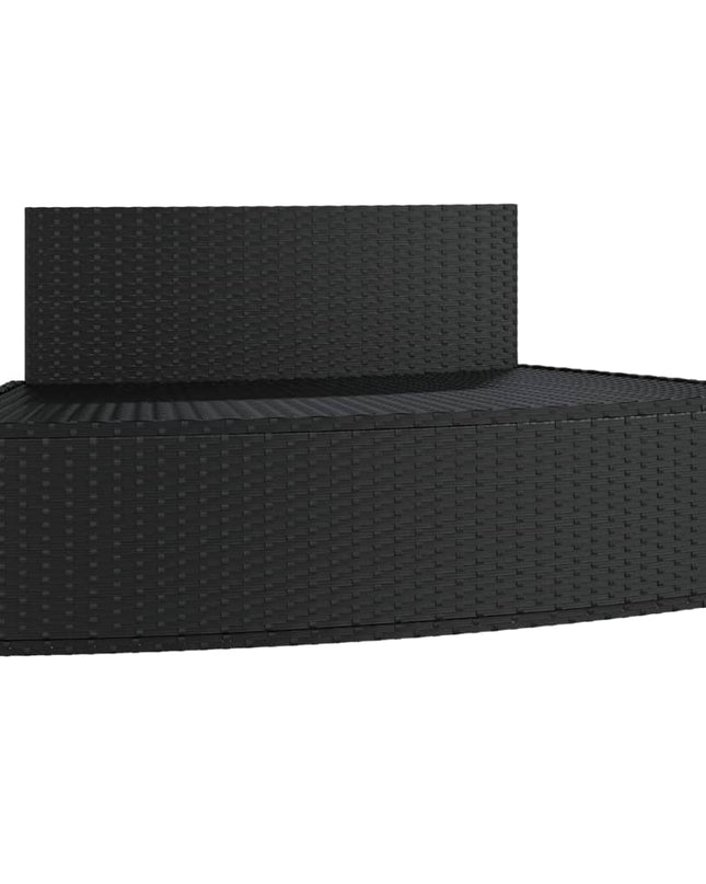 Spa-Bankjes Met Kussens 2 St Poly Rattan