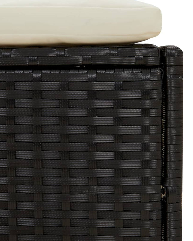 Spa-Bankjes Met Kussens 2 St Poly Rattan