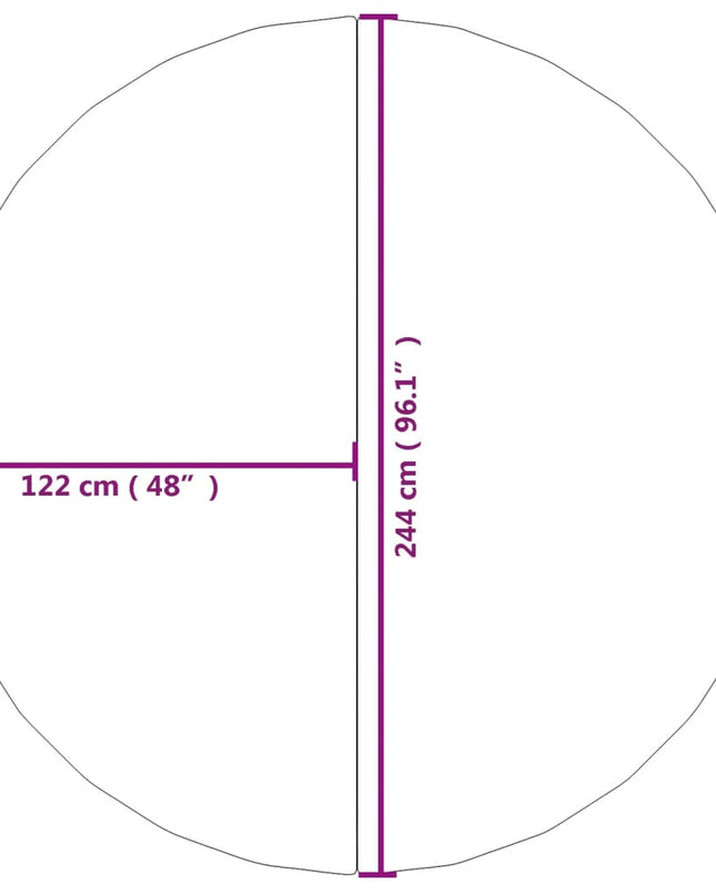 Zwembadgrondzeil Ø244 Cm Polyester Geotextiel Lichtgrijs