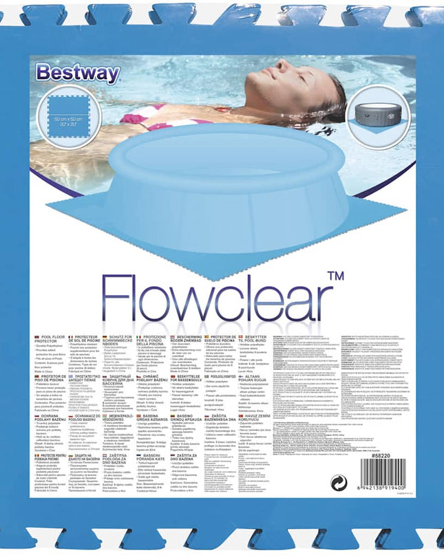 Bestway Zwembadbodembeschermers 8 St Blauw 58220