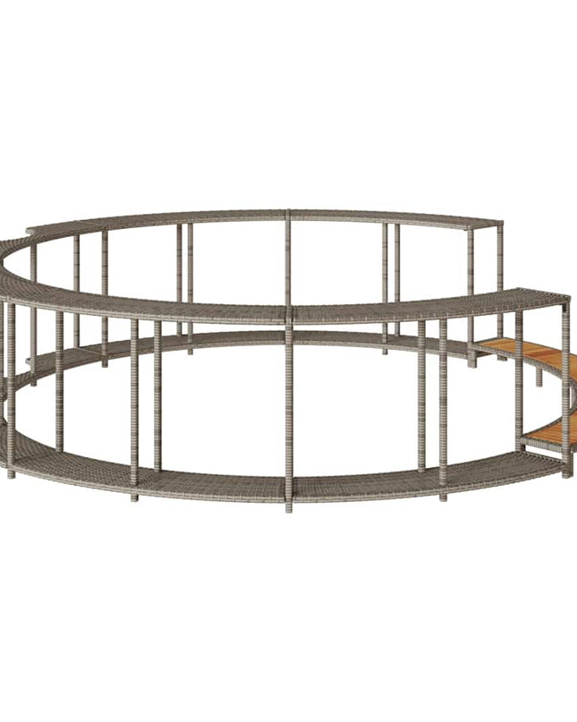 Hottub Ombouw Opbergruimte En Houten Opstapje Poly Rattan